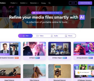 AI音视频图像工具Media.io
