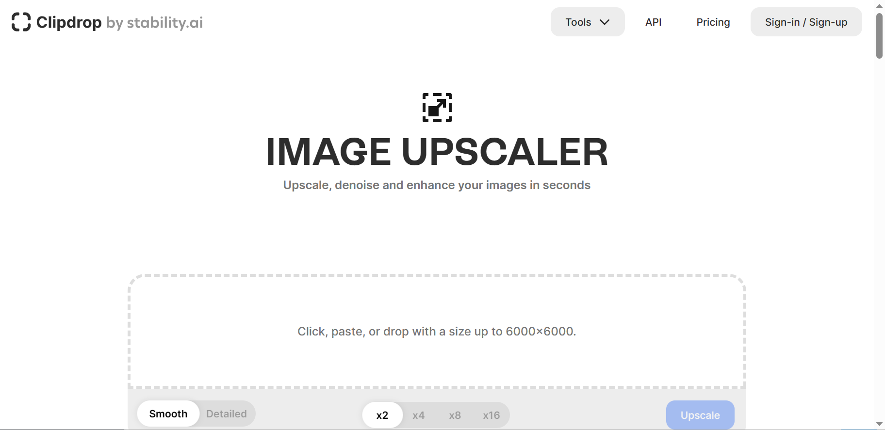 Image Upscaler — ClipDrop